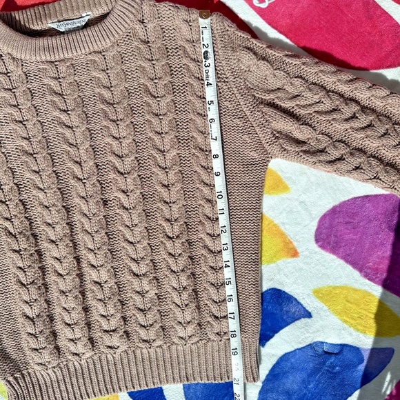 Yves Saint Laurent Cableknit Sweater in Tan, women's L - Picture 5 of 6